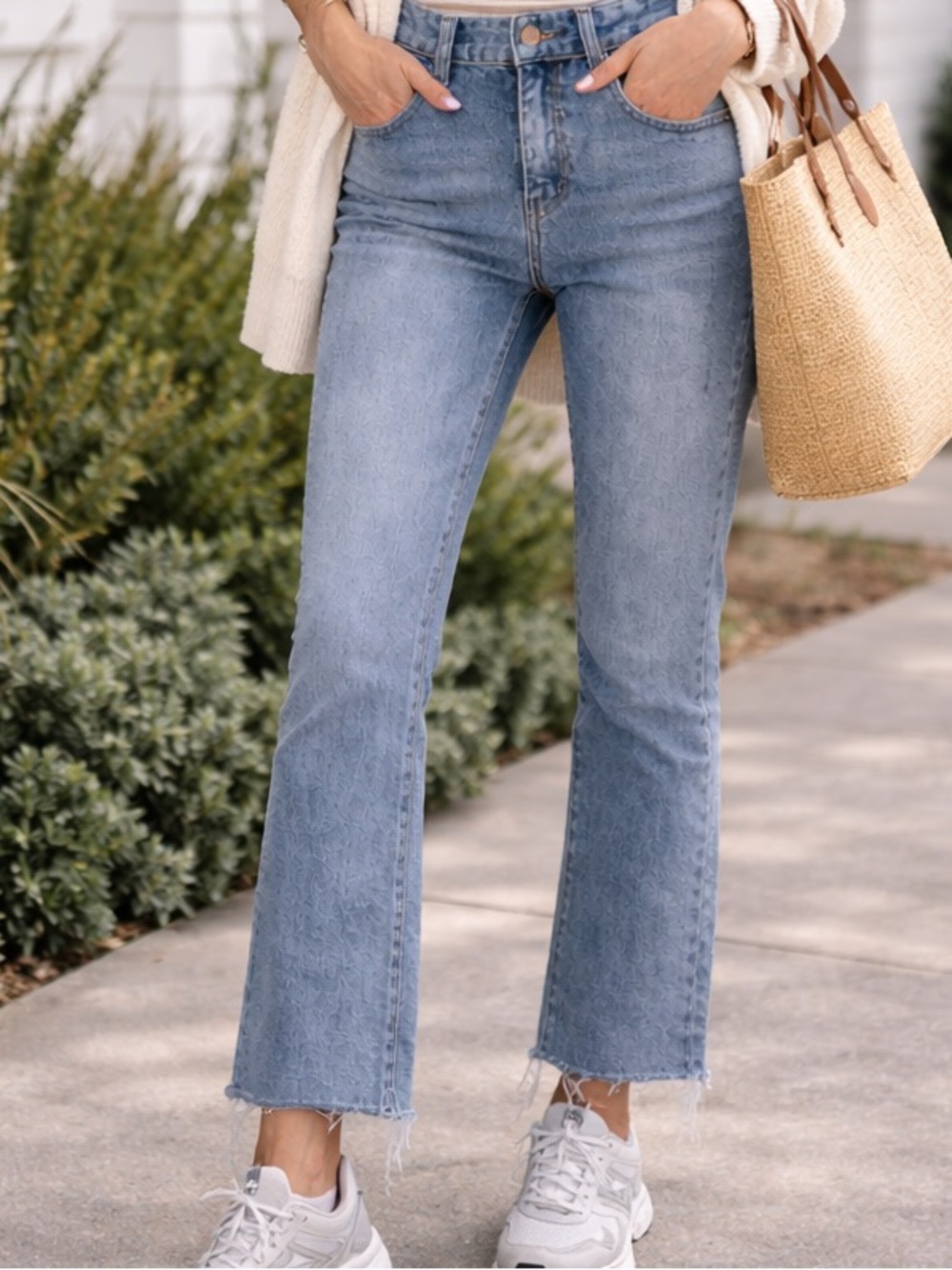 Nordstrom Frayed Raw Hem Distressed Jean Stretch Denim Boho Vintage Y2K Festival